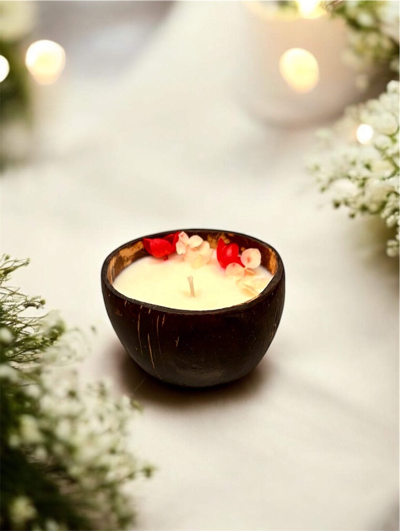 VANILLA Scented Coco shell soy wax candle!