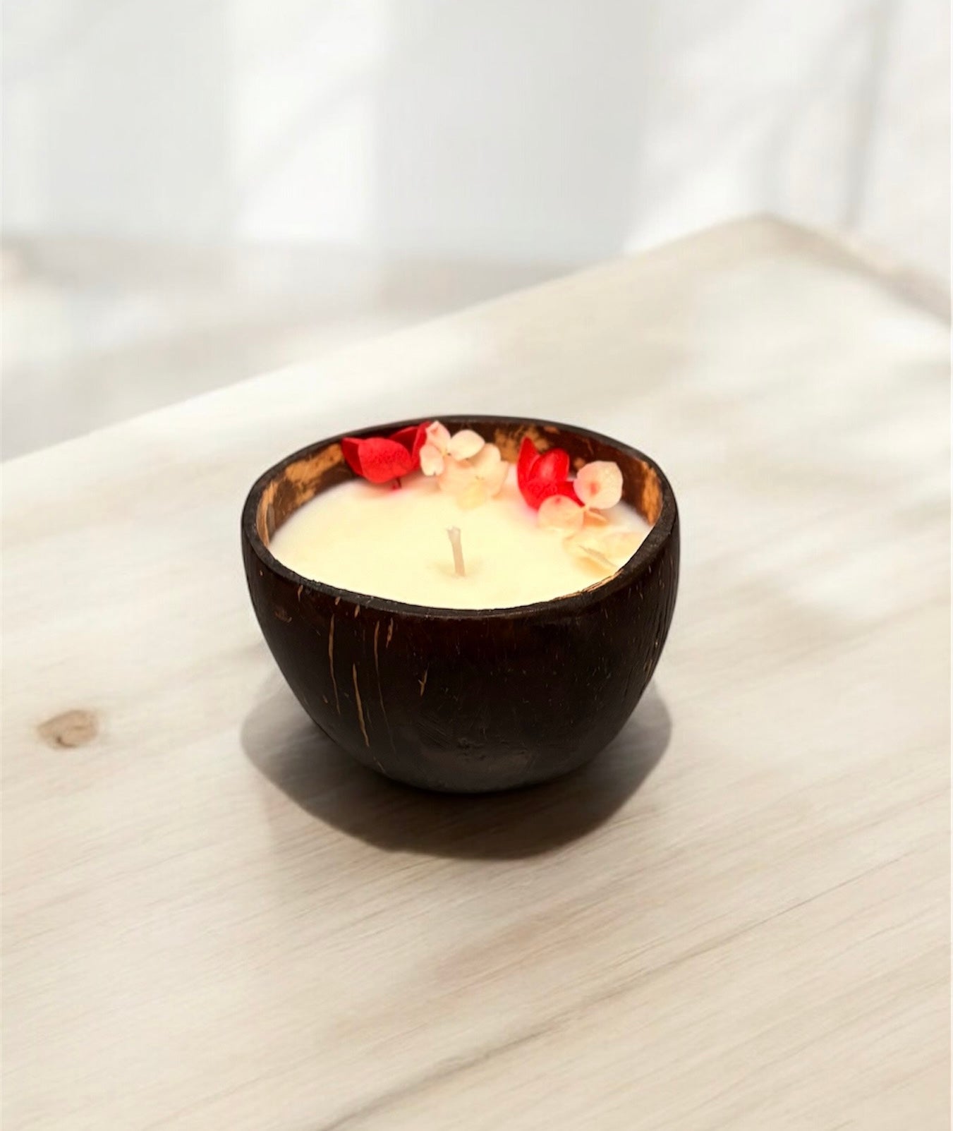 VANILLA Scented Coco shell soy wax candle! CHRISTMAS SPECIAL!